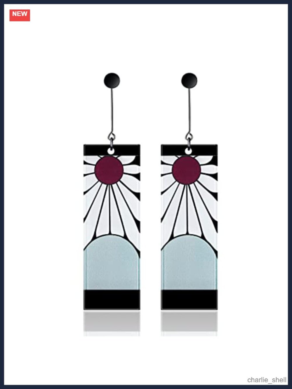 925 Sterling Silver Tanjiro Earrings Anime Cosplay Clip On